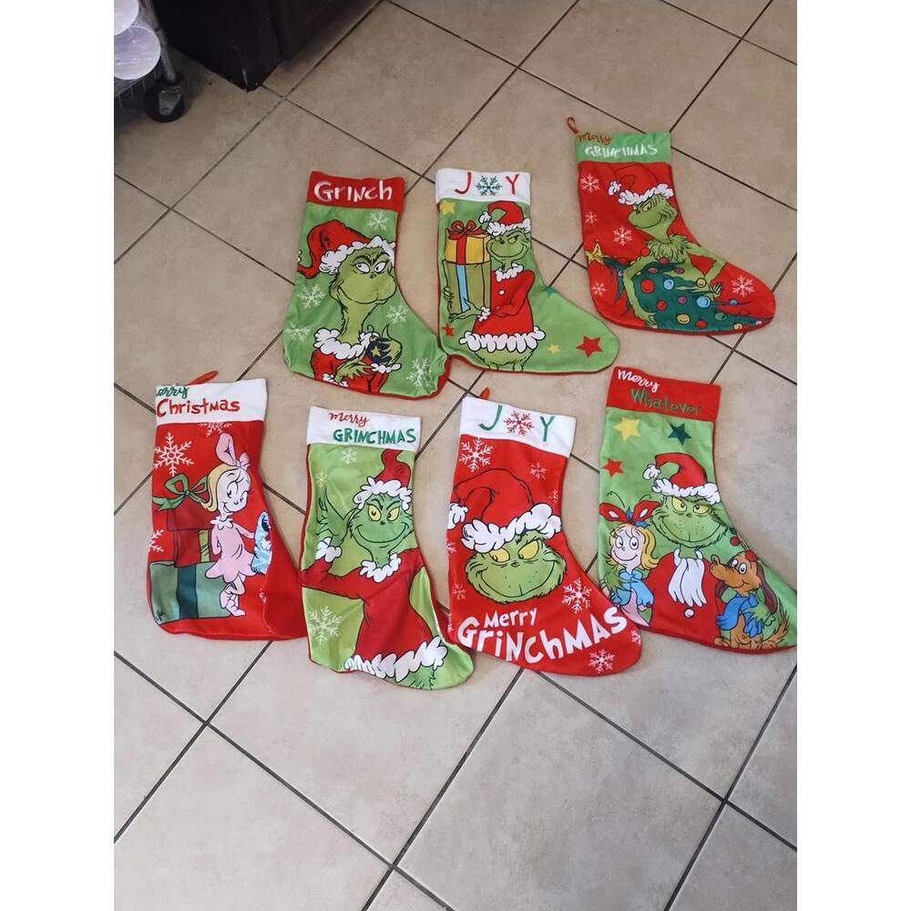 Handmade‎ the Grinch Christmas stockings